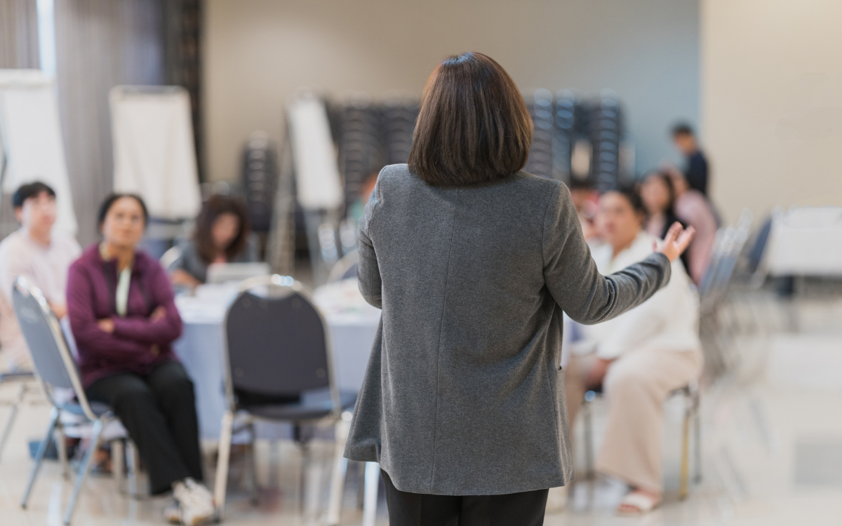 Adults participating in a facilitated workplace learning experience